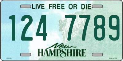 NH license plate 1247789