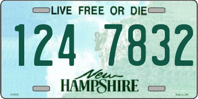 NH license plate 1247832