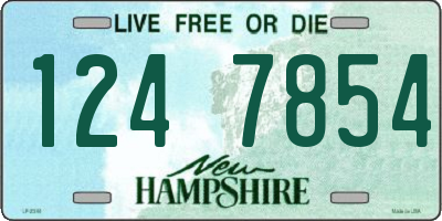 NH license plate 1247854