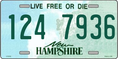 NH license plate 1247936