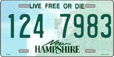 NH license plate 1247983