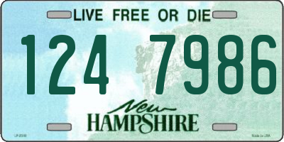 NH license plate 1247986