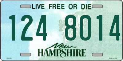 NH license plate 1248014