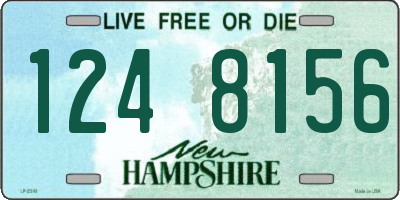 NH license plate 1248156