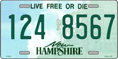 NH license plate 1248567