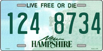 NH license plate 1248734