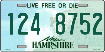 NH license plate 1248752