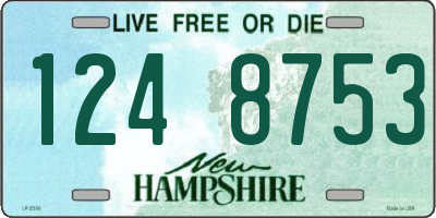 NH license plate 1248753