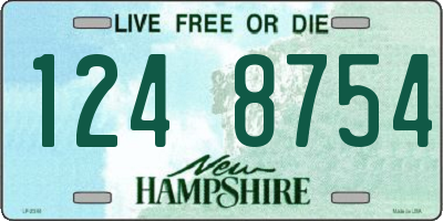 NH license plate 1248754