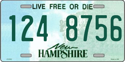 NH license plate 1248756