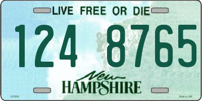 NH license plate 1248765