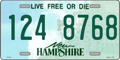 NH license plate 1248768
