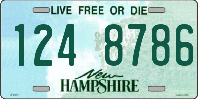 NH license plate 1248786