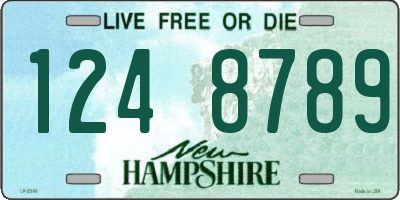 NH license plate 1248789
