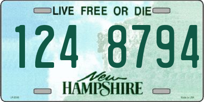 NH license plate 1248794