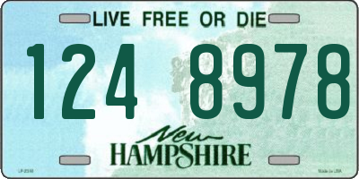 NH license plate 1248978