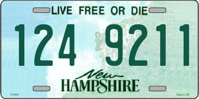 NH license plate 1249211