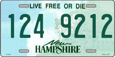 NH license plate 1249212