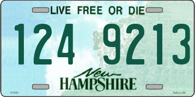 NH license plate 1249213