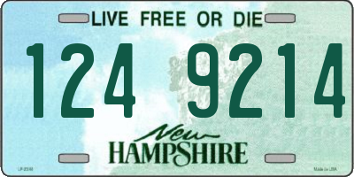 NH license plate 1249214