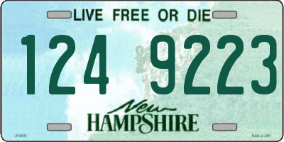 NH license plate 1249223