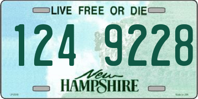 NH license plate 1249228