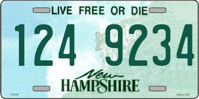 NH license plate 1249234