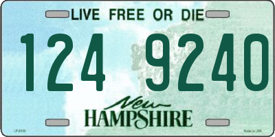 NH license plate 1249240