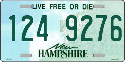 NH license plate 1249276