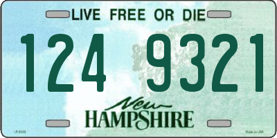 NH license plate 1249321