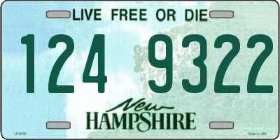 NH license plate 1249322