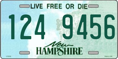 NH license plate 1249456