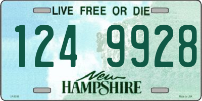 NH license plate 1249928