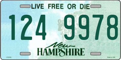 NH license plate 1249978