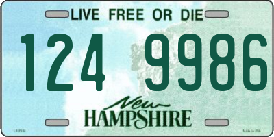 NH license plate 1249986