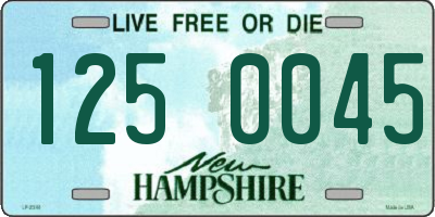 NH license plate 1250045