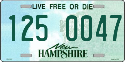 NH license plate 1250047
