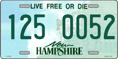 NH license plate 1250052