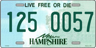 NH license plate 1250057