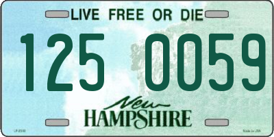 NH license plate 1250059
