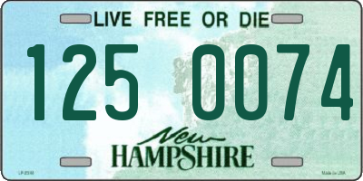 NH license plate 1250074