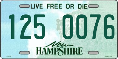 NH license plate 1250076
