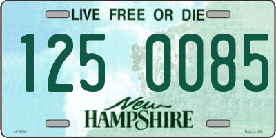 NH license plate 1250085