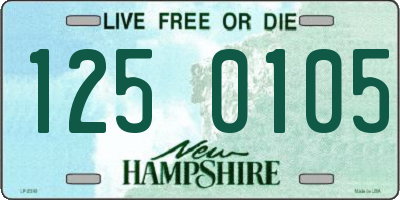 NH license plate 1250105