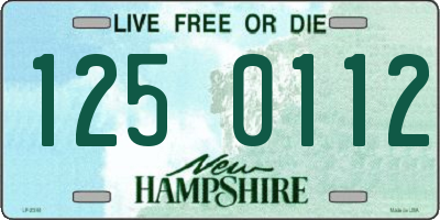 NH license plate 1250112