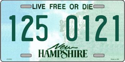NH license plate 1250121