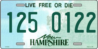 NH license plate 1250122
