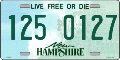 NH license plate 1250127