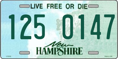 NH license plate 1250147