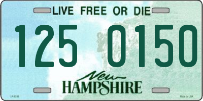 NH license plate 1250150